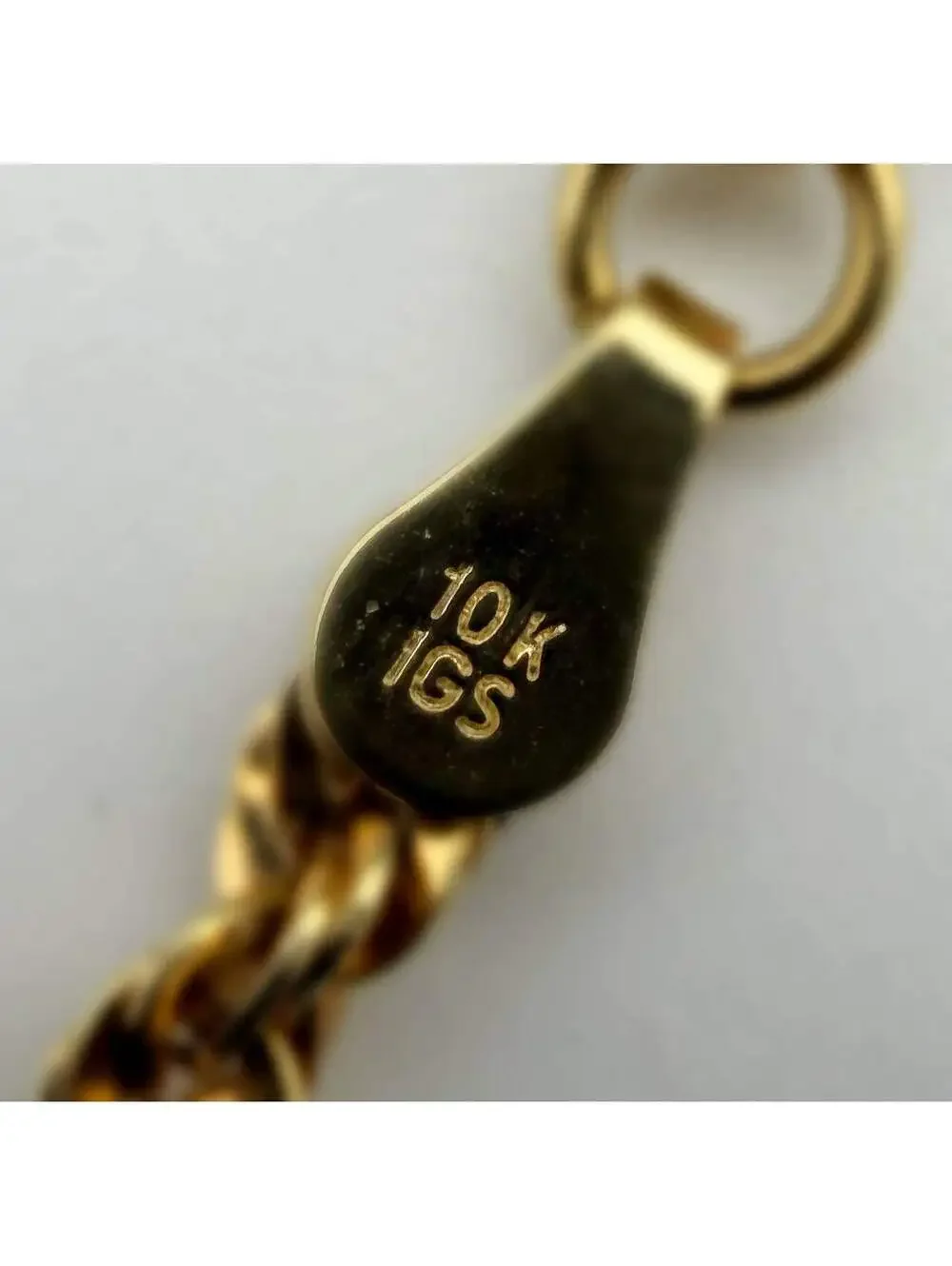 Jewelry 10k hollow yellow gold Rope necklace chain 18.00